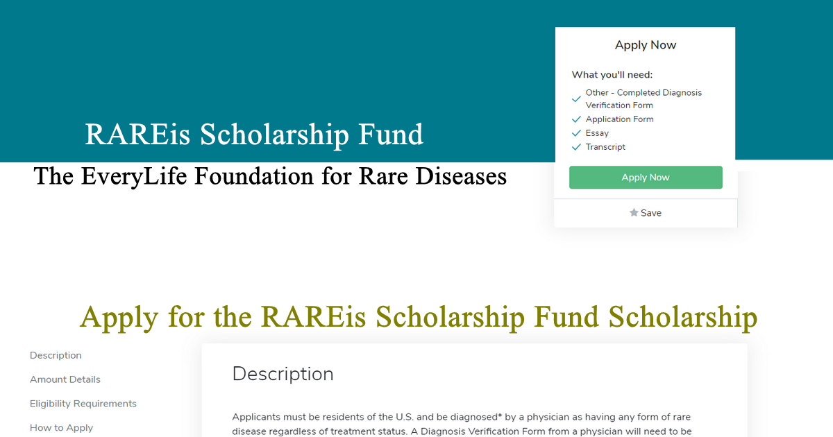 Apply for the RAREis Scholarship Fund Scholarship